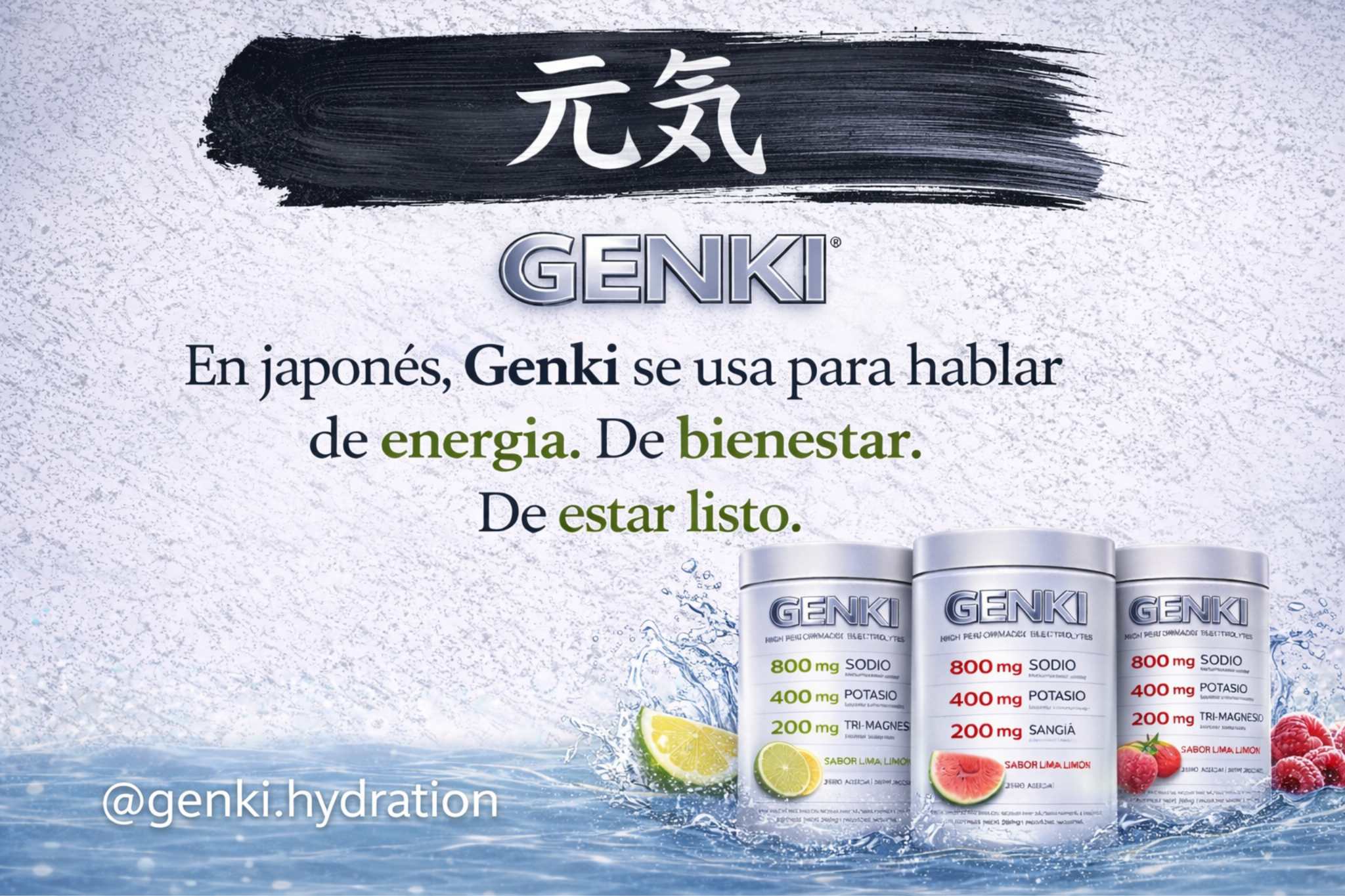 En japonés, Genki se usa para hablar de energía